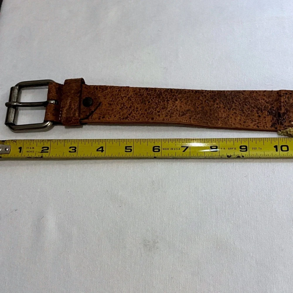 Y2K Flacco Roma Belt Studded Crystal Canvas Leather Distressed Boho‎ Festival